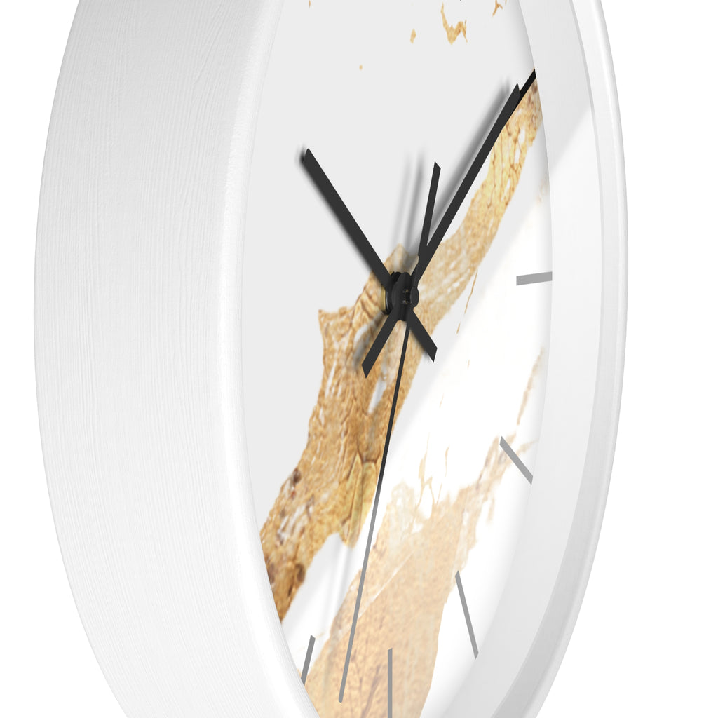 White and Gold Marble Design Elegant Wall Clock, Home Decor, Wall Art, Modern Decor for Home, Office, and Living Room