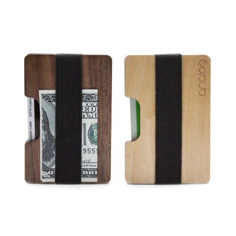 Birch & Walnut Wallet Card Holder Duo - Analog Watch Co.