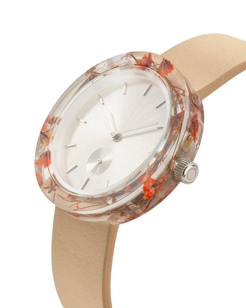 Orange Baby's Breath Botanist Watch - Analog Watch Co.