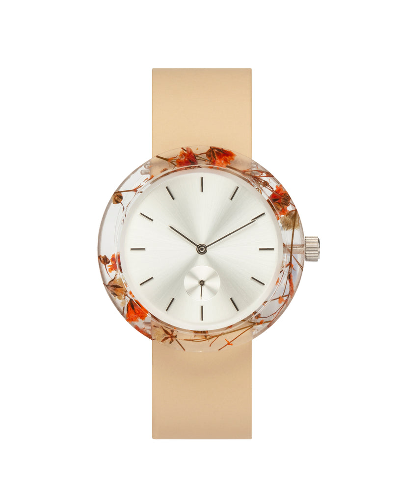 Orange Baby's Breath Botanist Watch - Analog Watch Co.