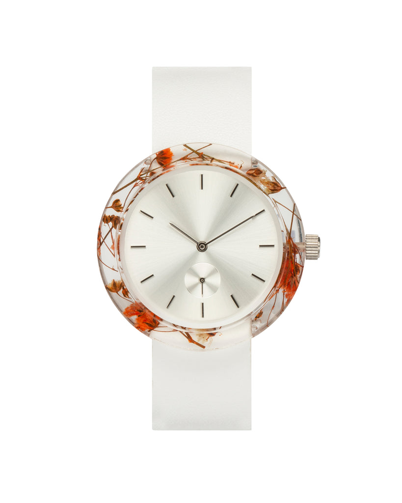 Orange Baby's Breath Botanist Watch - Analog Watch Co.