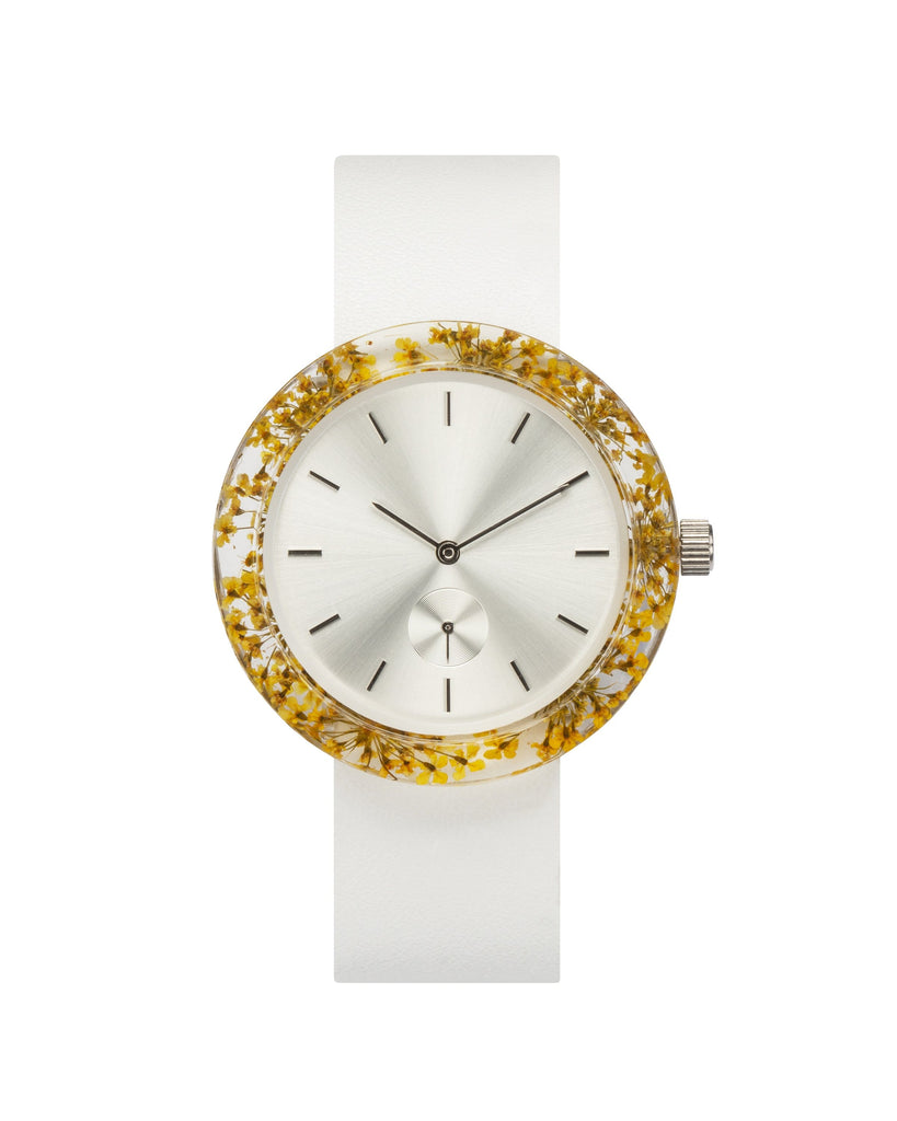 Yellow Queen Anne's Lace Botanist Watch - Analog Watch Co.