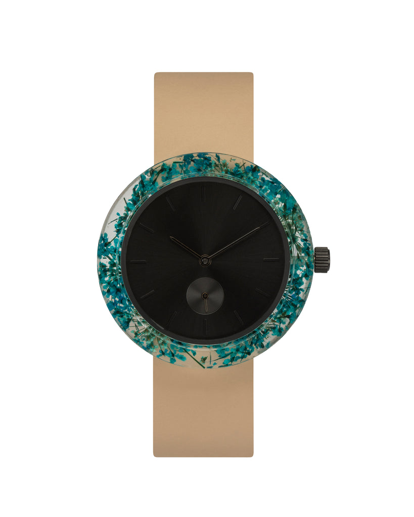 Blue Queen Anne's Lace Botanist Watch - Analog Watch Co.