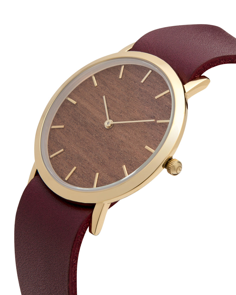 Makore Wood Classic Watch - Analog Watch Co.