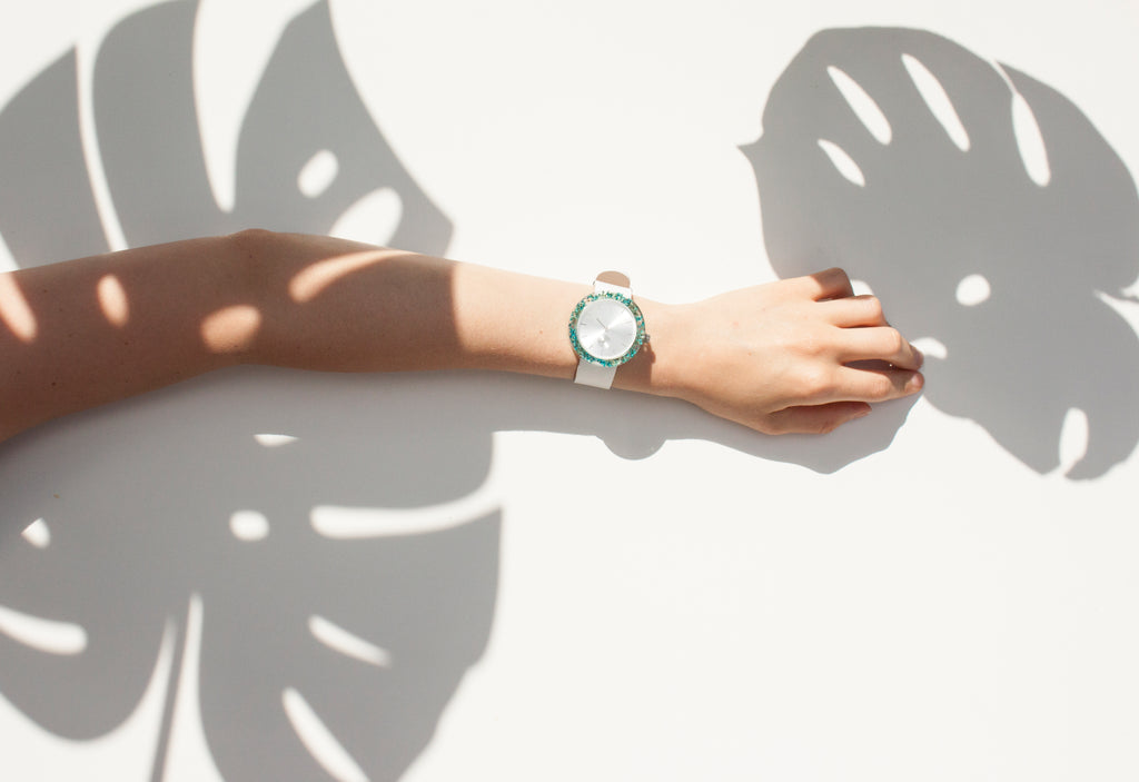 Blue Queen Anne's Lace Botanist Watch - Analog Watch Co.