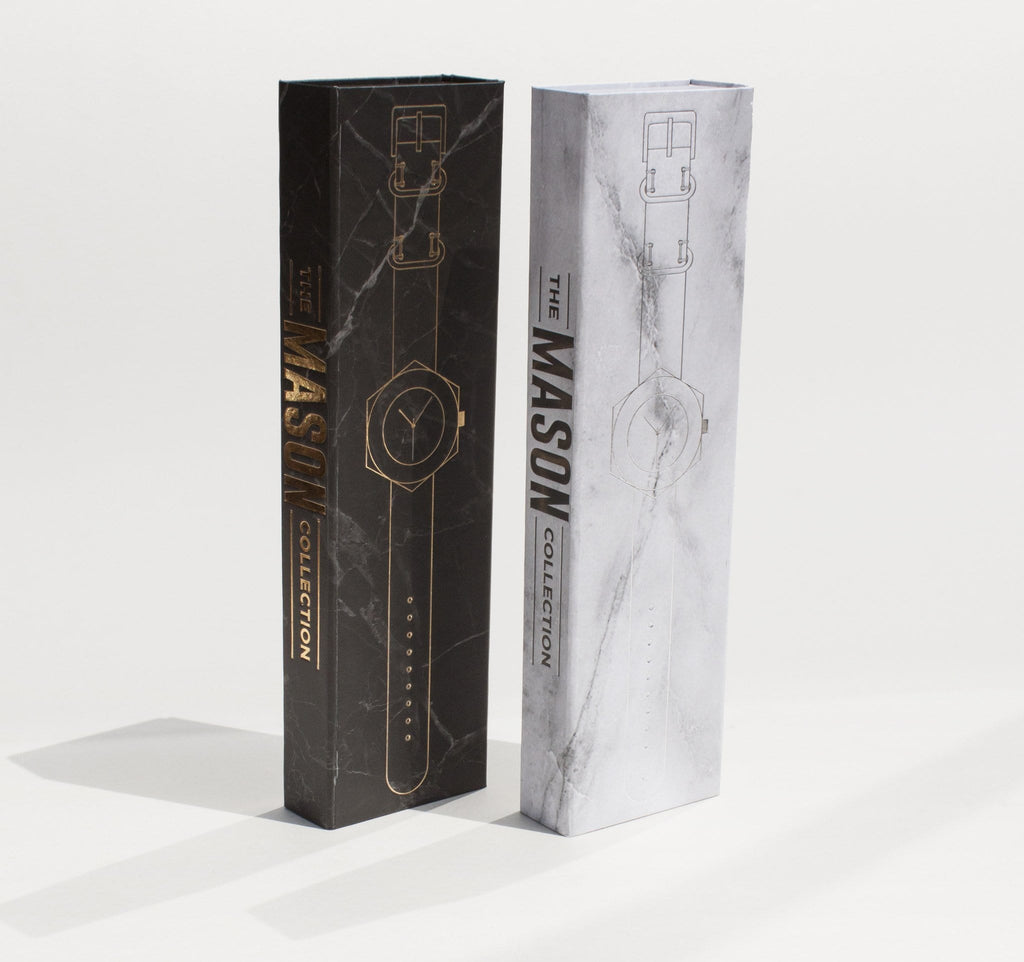 White Marble Hex Mason Watch Straps (WATCH NOT FOR SALE) - Analog Watch Co.