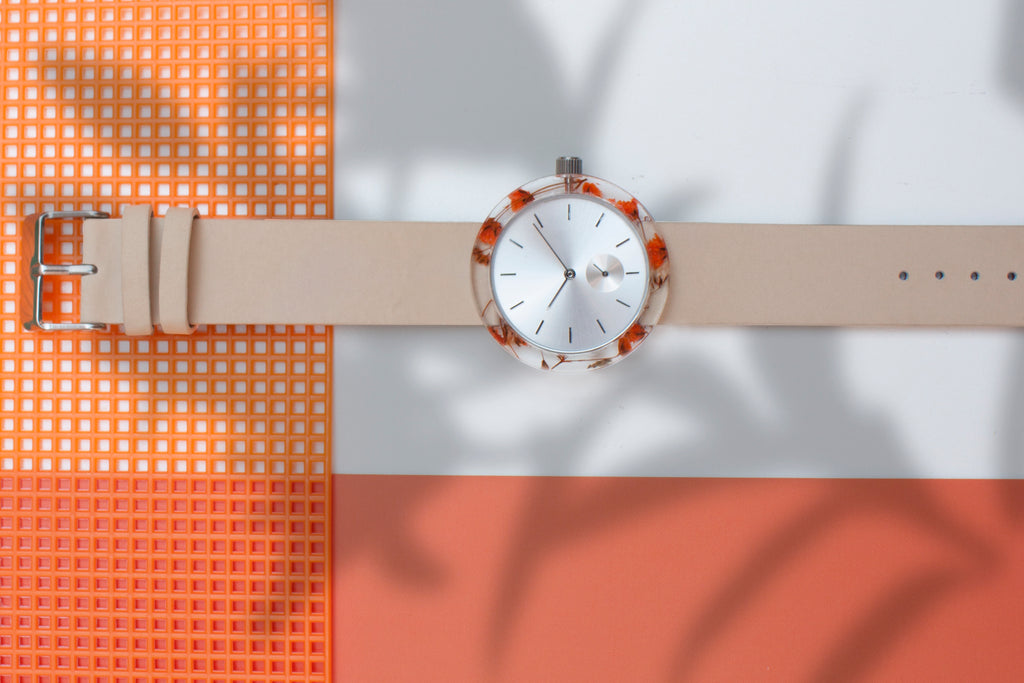 Orange Baby's Breath Botanist Watch - Analog Watch Co.