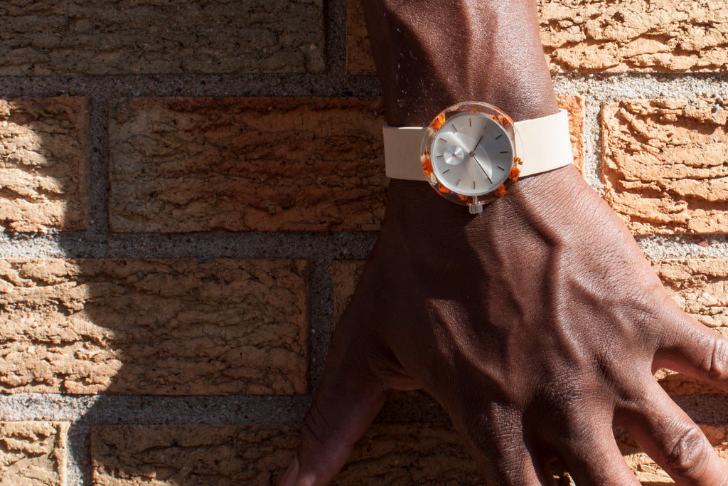 Orange Baby's Breath Botanist Watch - Analog Watch Co.