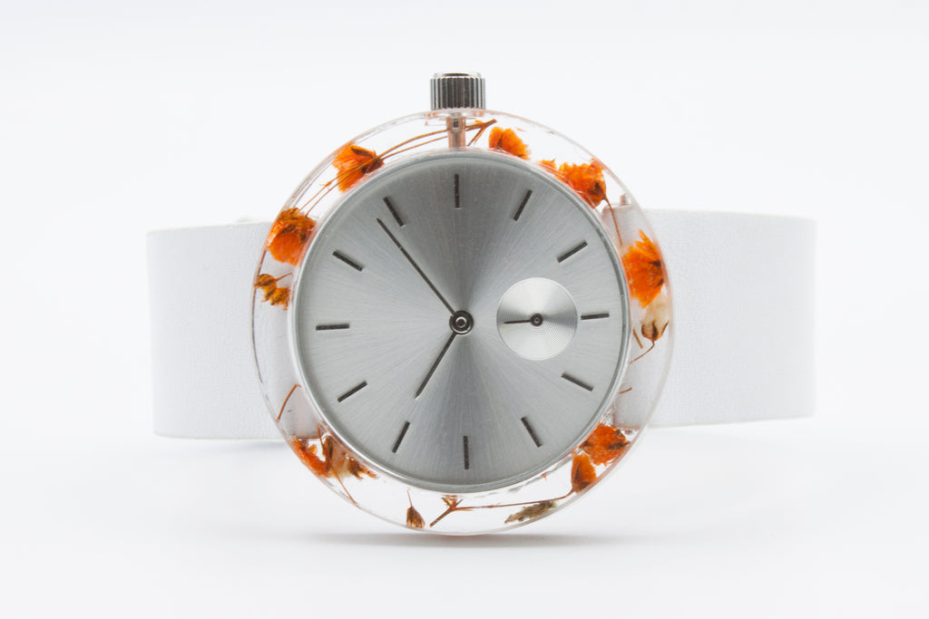 Orange Baby's Breath Botanist Watch - Analog Watch Co.