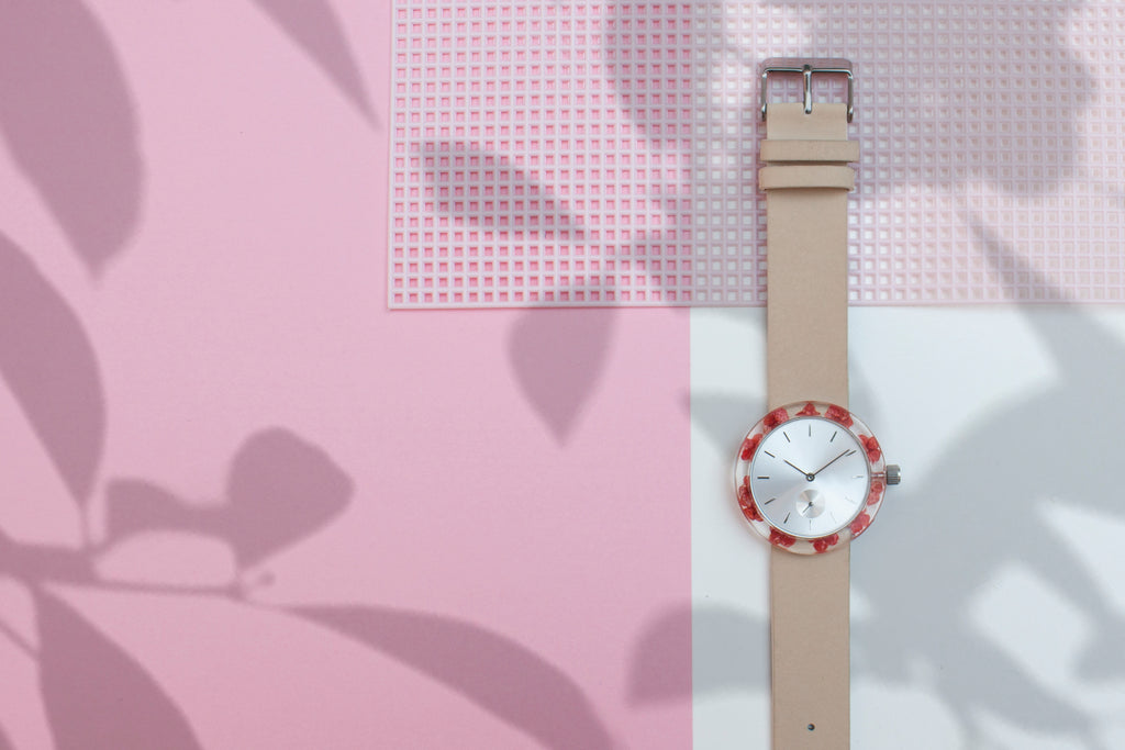 Red Forget-Me-Not Botanist Watch - Analog Watch Co.