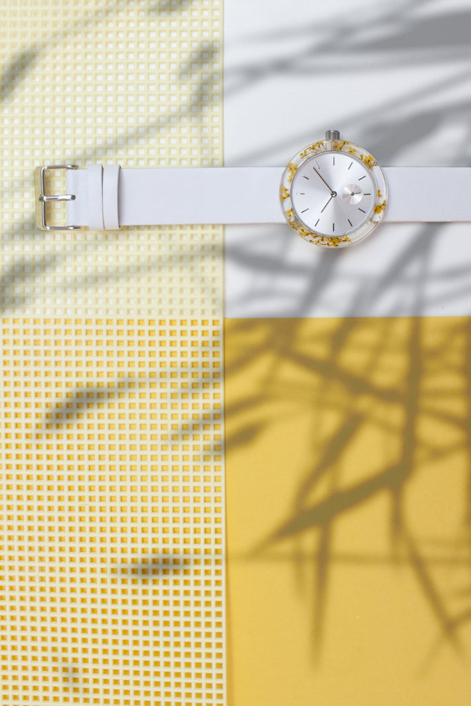 Yellow Queen Anne's Lace Botanist Watch - Analog Watch Co.