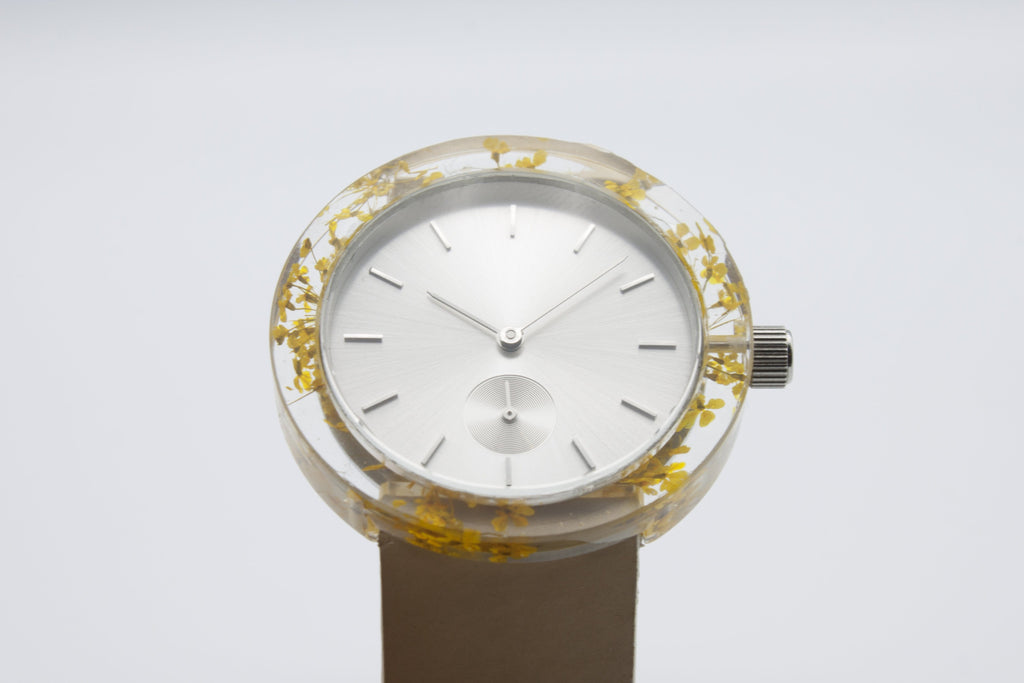 Yellow Queen Anne's Lace Botanist Watch - Analog Watch Co.