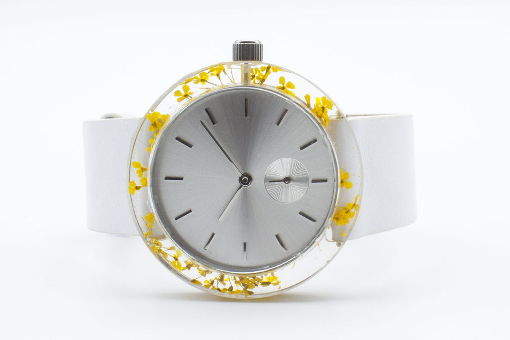 Yellow Queen Anne's Lace Botanist Watch - Analog Watch Co.
