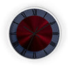 Burgundy and Deep Blue Design Elegant Wall Clock, Home Decor, Wall Art