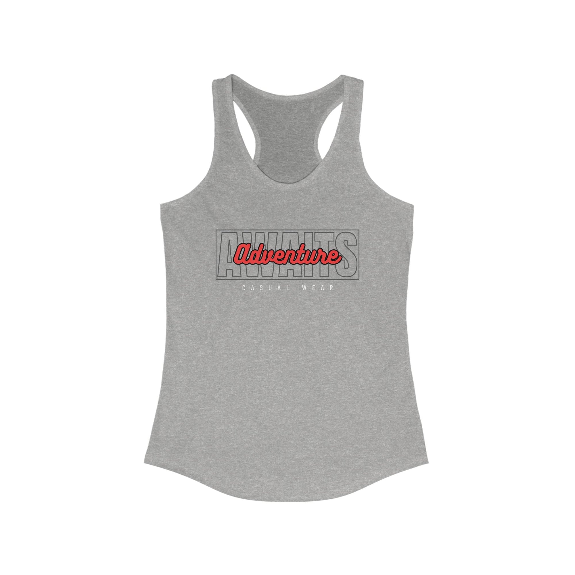 Workout Tank Tops for Women - Gym Exercise Athletic - Yoga Tops Racerback Sports Shirts - Adventure Awaits - Shirt Print
