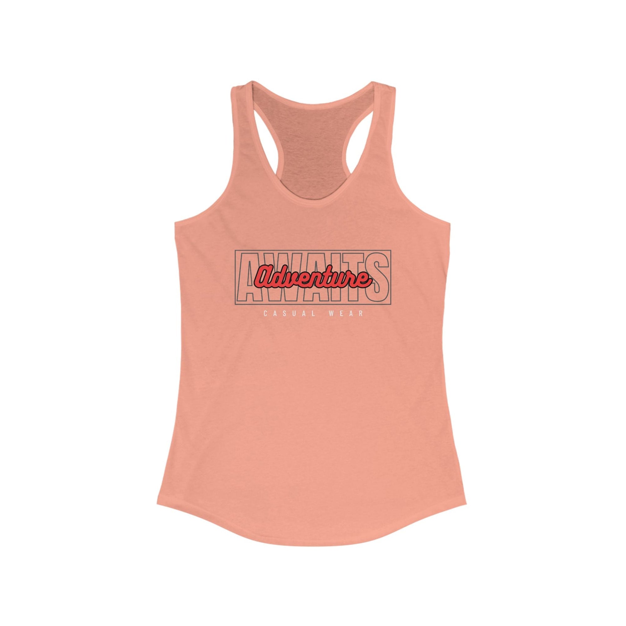 Workout Tank Tops for Women - Gym Exercise Athletic - Yoga Tops Racerback Sports Shirts - Adventure Awaits - Shirt Print