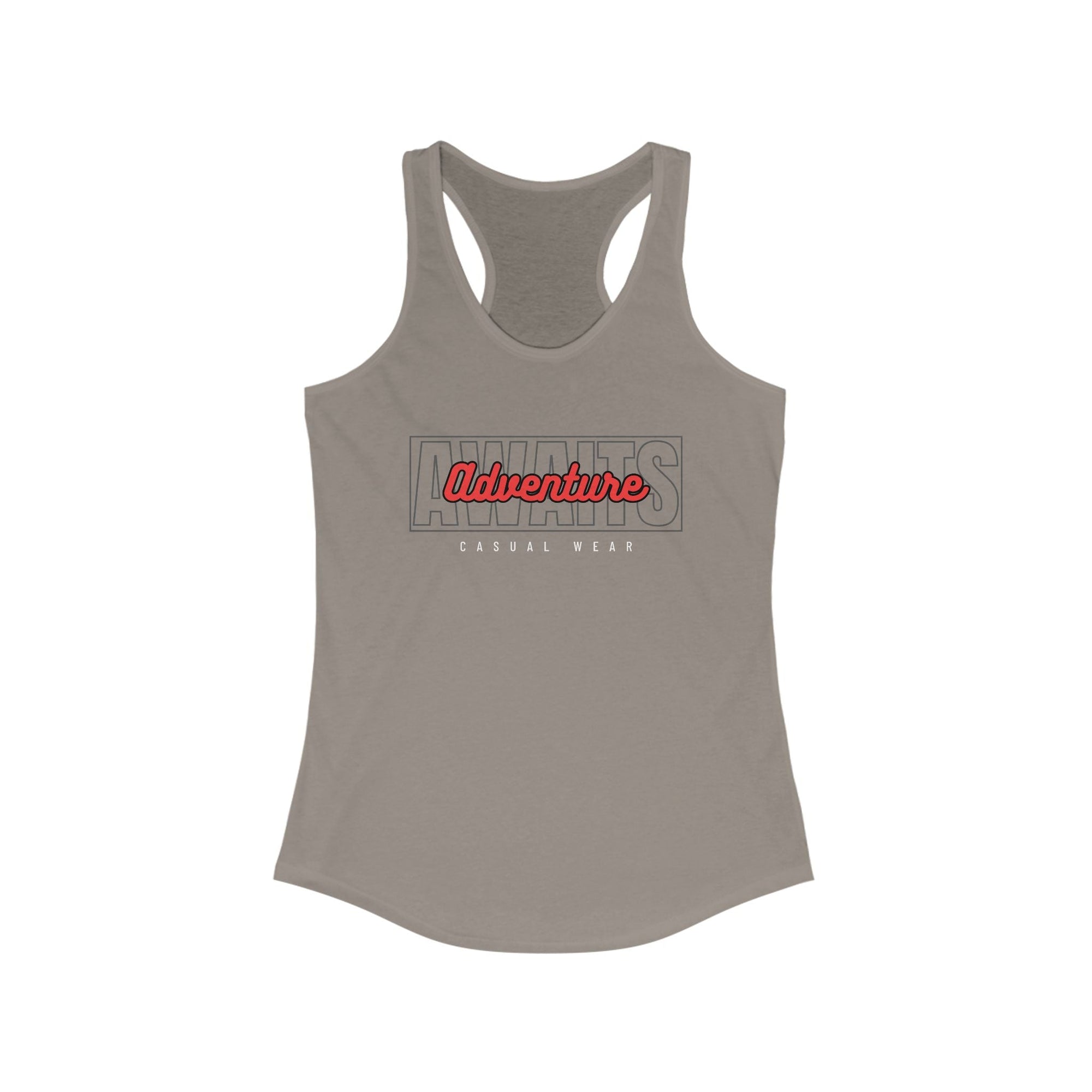 Workout Tank Tops for Women - Gym Exercise Athletic - Yoga Tops Racerback Sports Shirts - Adventure Awaits - Shirt Print