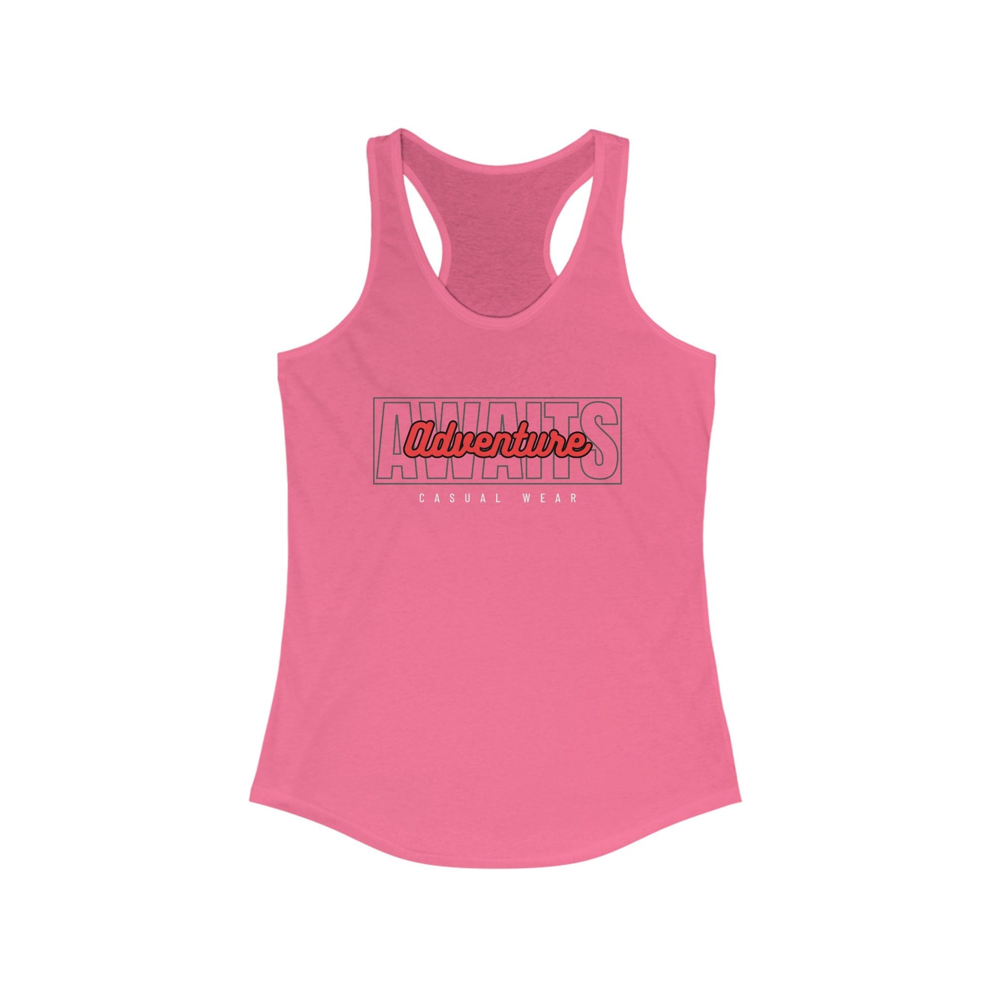 Workout Tank Tops for Women - Gym Exercise Athletic - Yoga Tops Racerback Sports Shirts - Adventure Awaits - Shirt Print