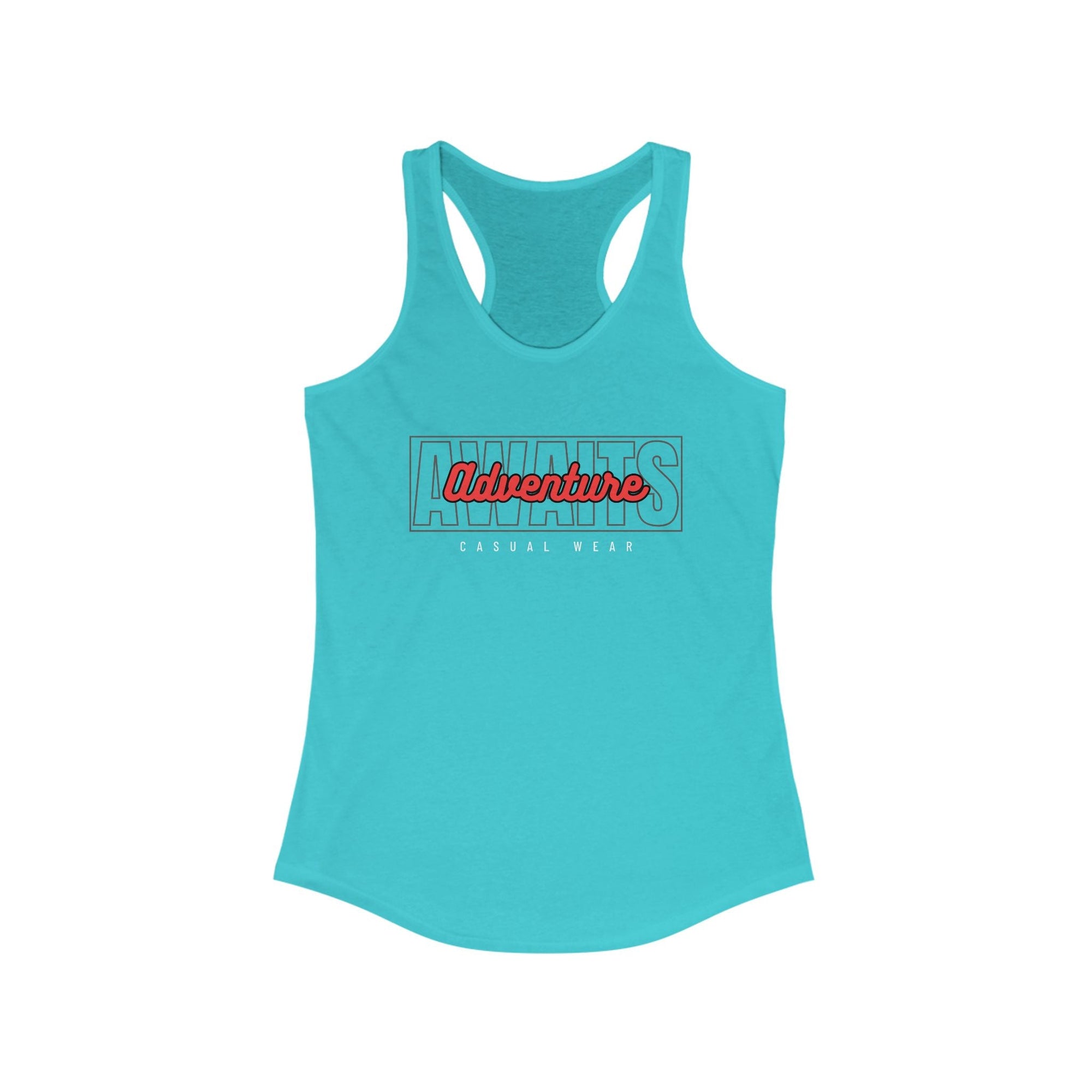 Workout Tank Tops for Women - Gym Exercise Athletic - Yoga Tops Racerback Sports Shirts - Adventure Awaits - Shirt Print