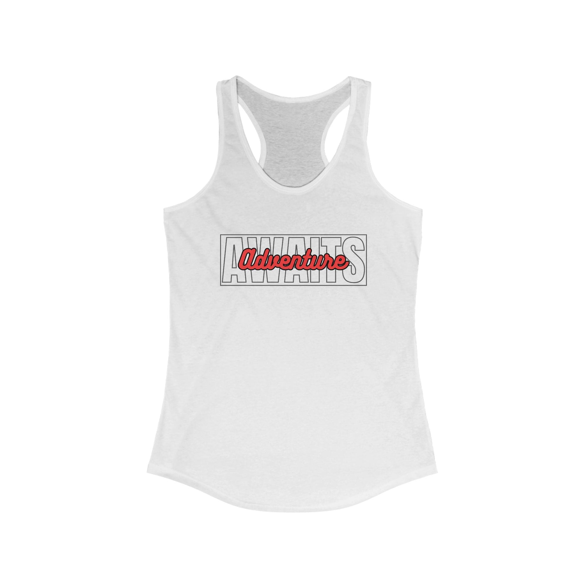 Workout Tank Tops for Women - Gym Exercise Athletic - Yoga Tops Racerback Sports Shirts - Adventure Awaits - Shirt Print