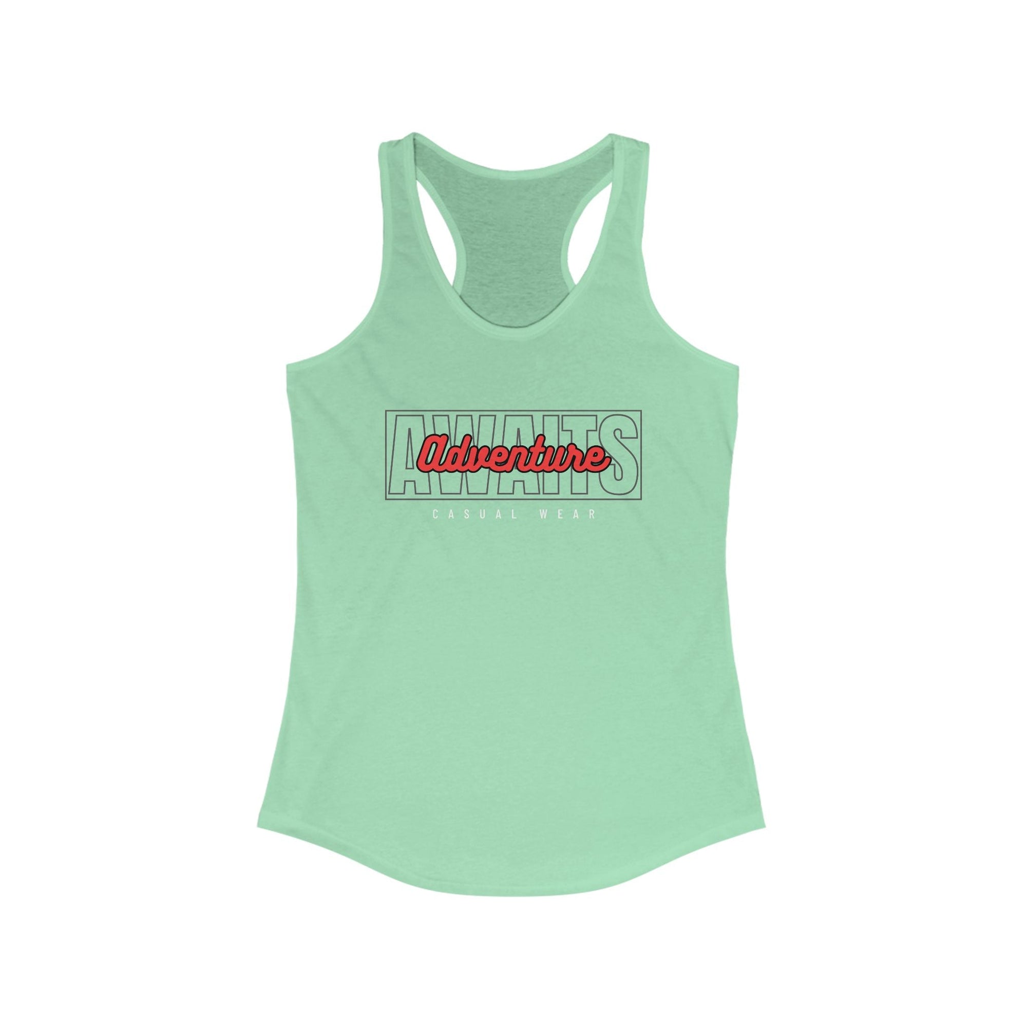 Workout Tank Tops for Women - Gym Exercise Athletic - Yoga Tops Racerback Sports Shirts - Adventure Awaits - Shirt Print