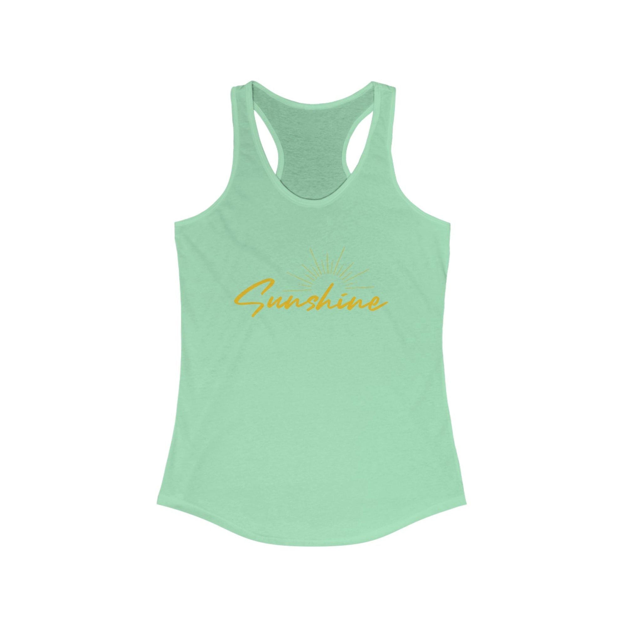Workout Tank Tops for Women - Gym Exercise Athletic - Yoga Tops Racerback Sports Shirts - Sunshine - Shirt Print
