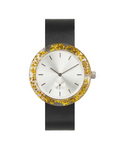 Yellow Queen Anne's Lace Botanist Watch - Analog Watch Co.