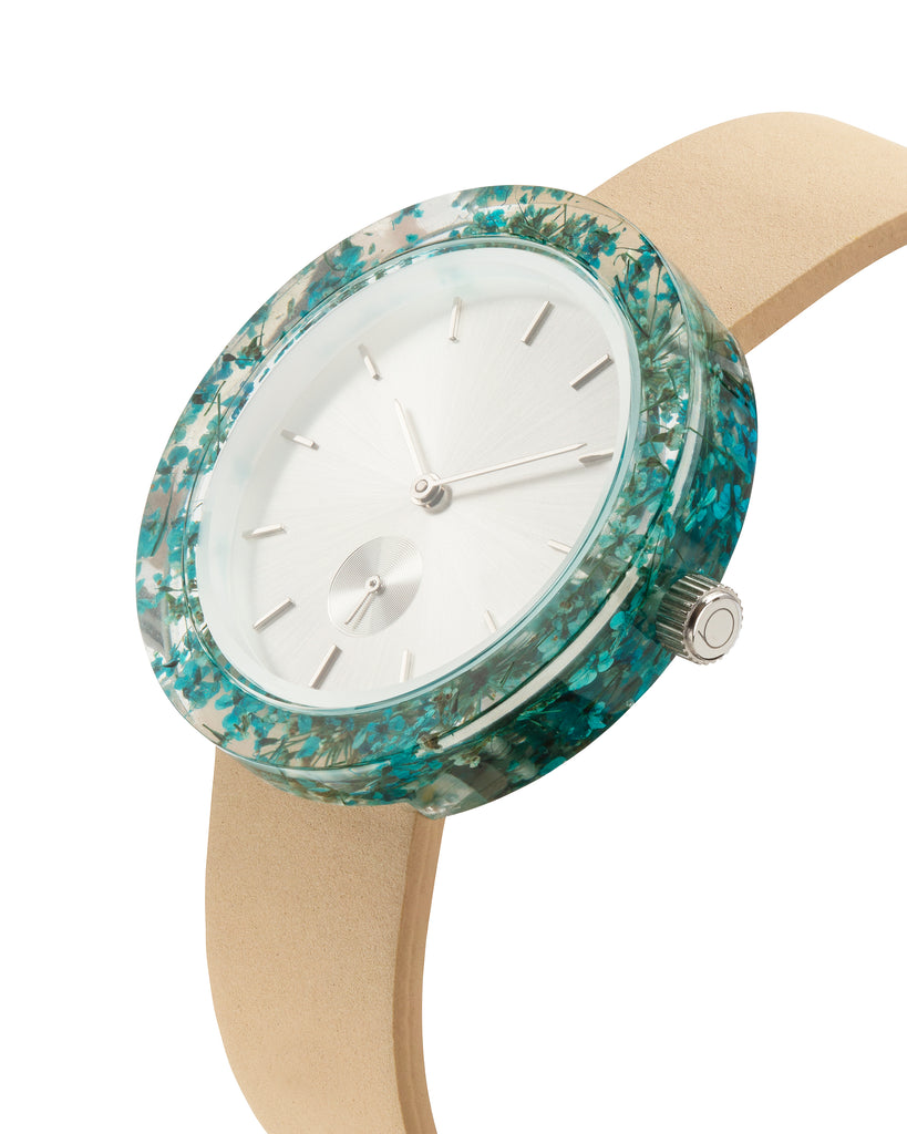 Blue Queen Anne's Lace Botanist Watch - Analog Watch Co.