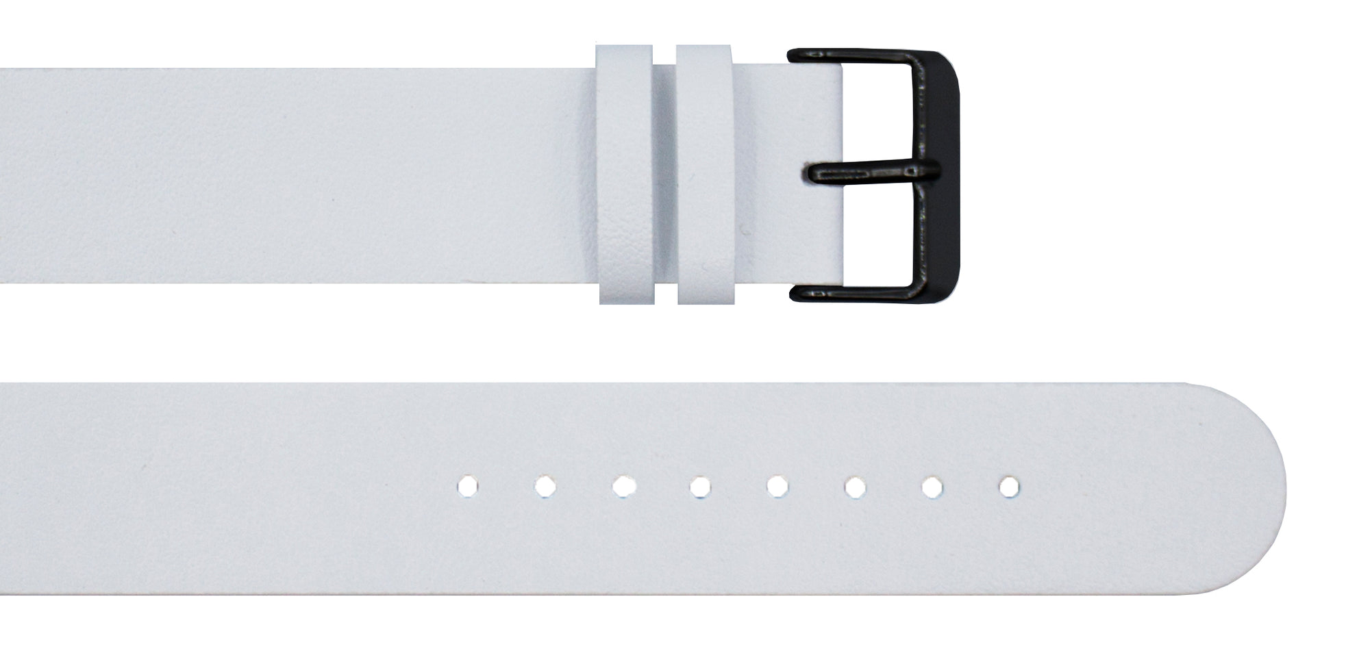 White Leather Strap - For Botanist Watches - Analog Watch Co.