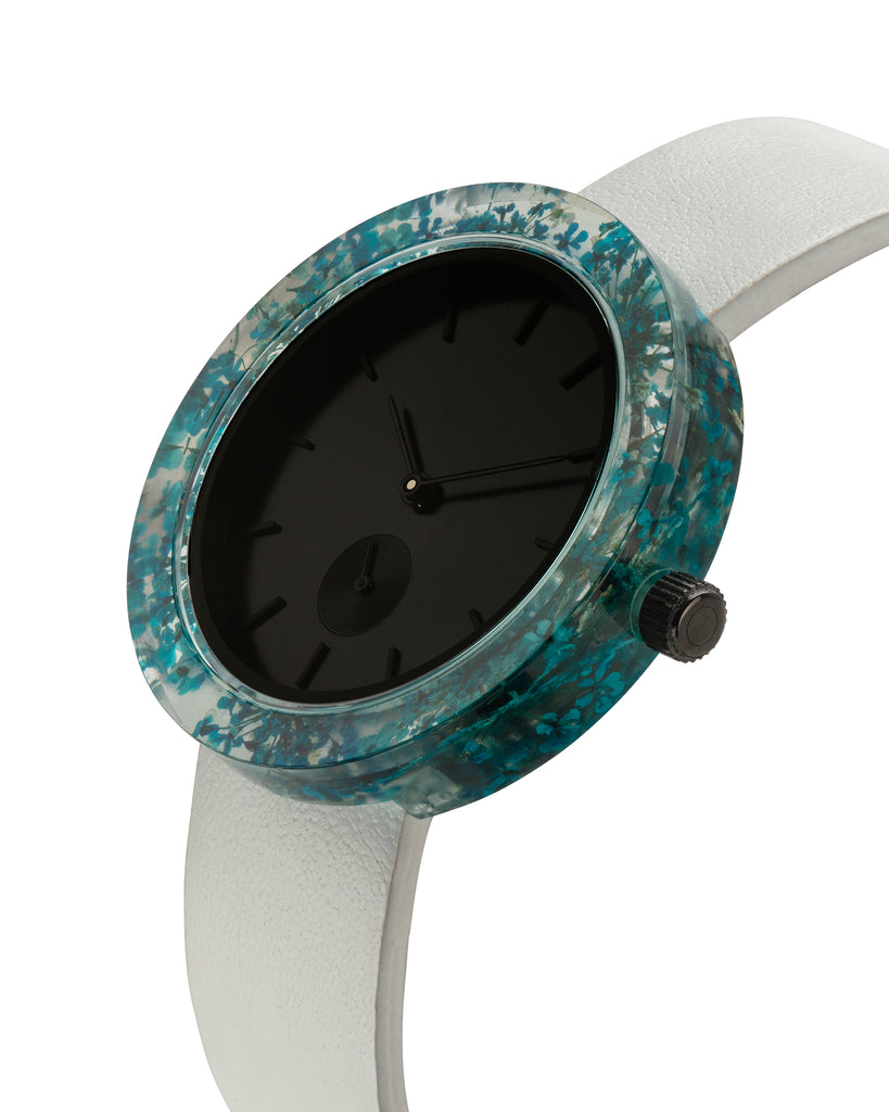 Blue Queen Anne's Lace Botanist Watch - Analog Watch Co.