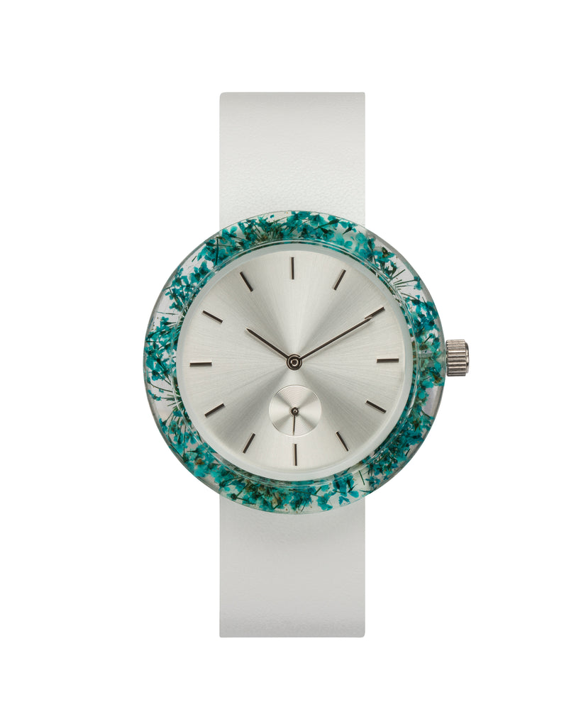 Blue Queen Anne's Lace Botanist Watch - Analog Watch Co.