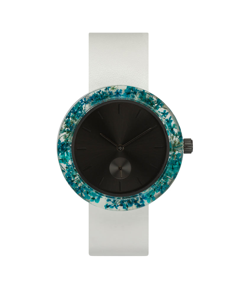 Blue Queen Anne's Lace Botanist Watch - Analog Watch Co.