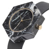 Black Marble Hex Mason Watch - Analog Watch Co.