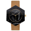 Black Marble Hex Mason Watch - Analog Watch Co.