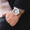 White Marble Hex Mason Watch Straps (WATCH NOT FOR SALE) - Analog Watch Co.