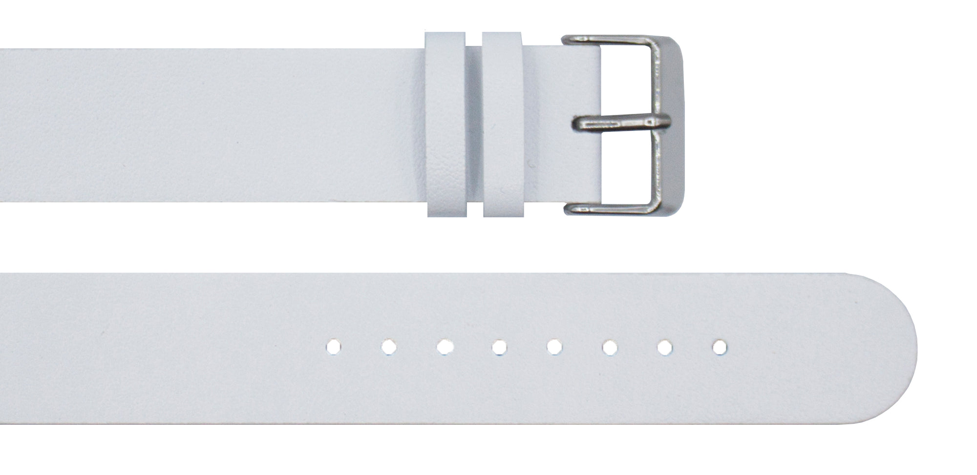 White Leather Strap - For Botanist Watches - Analog Watch Co.