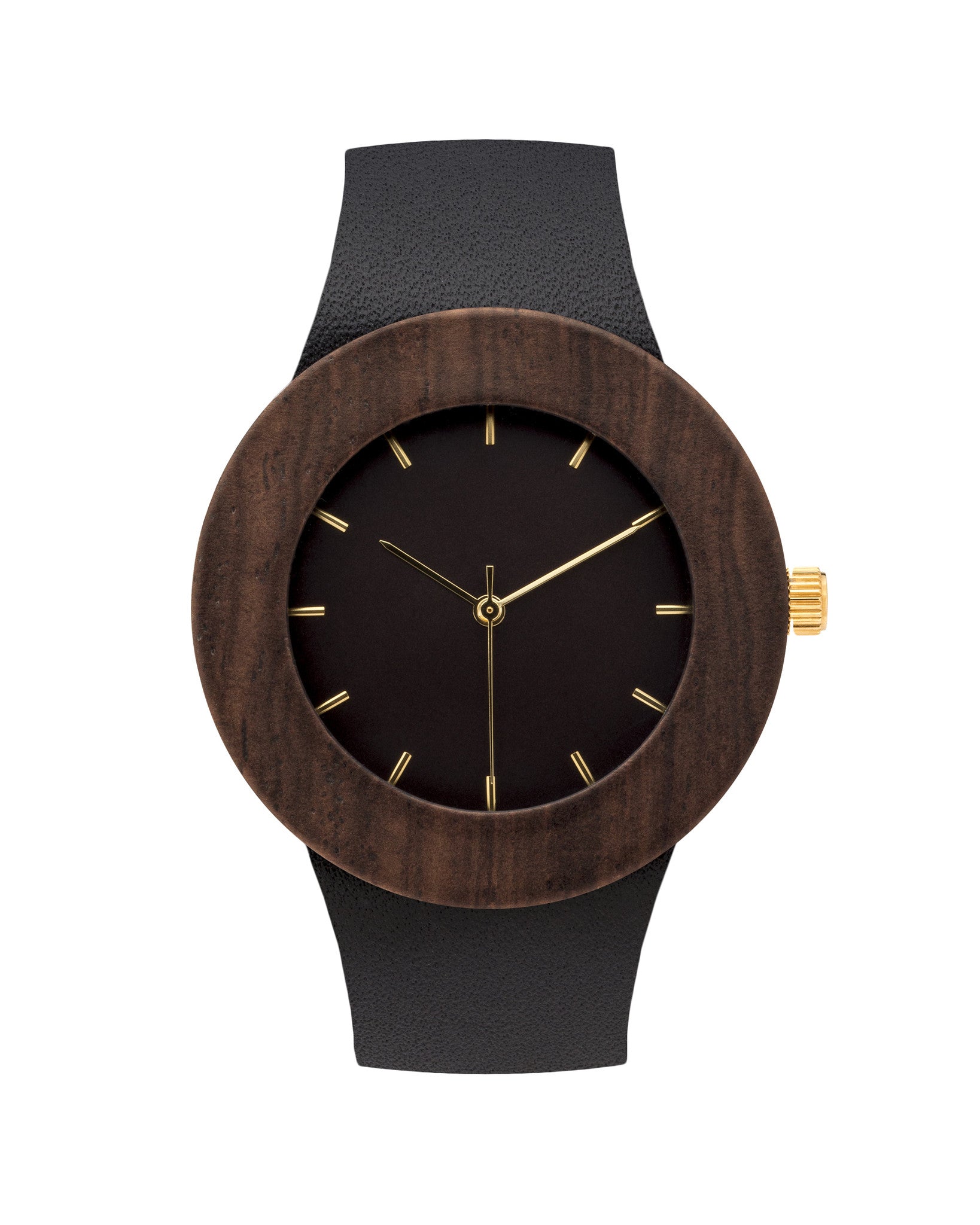 Leather & Blackwood Watch - Analog Watch Co.