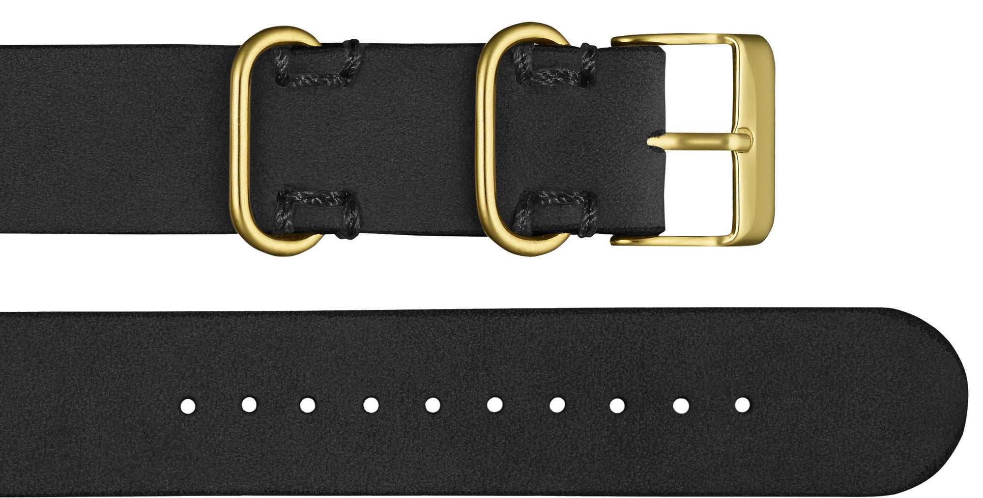 Black Leather Strap - For Mason & Classic Watches - Analog Watch Co.
