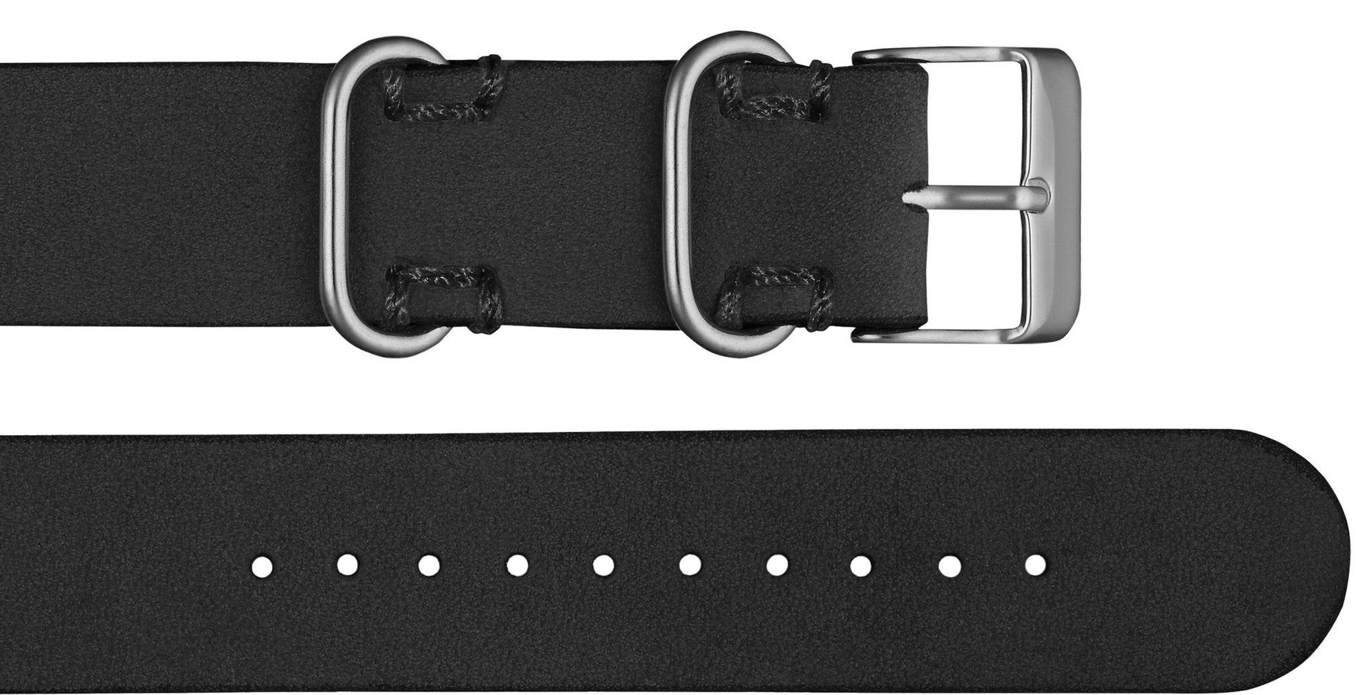 Black Leather Strap - For Mason & Classic Watches - Analog Watch Co.