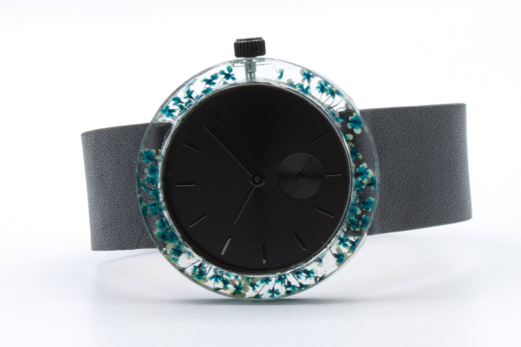 Blue Queen Anne's Lace Botanist Watch - Analog Watch Co.