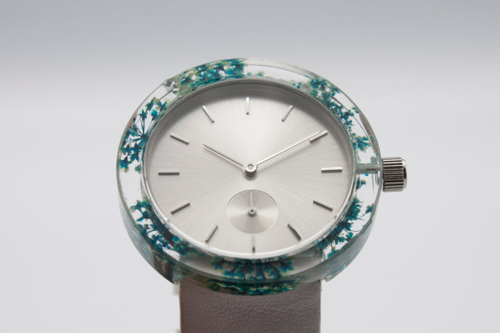Blue Queen Anne's Lace Botanist Watch - Analog Watch Co.