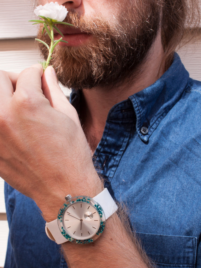 Blue Queen Anne's Lace Botanist Watch - Analog Watch Co.