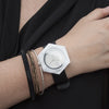 White Marble Hex Mason Watch Straps (WATCH NOT FOR SALE) - Analog Watch Co.