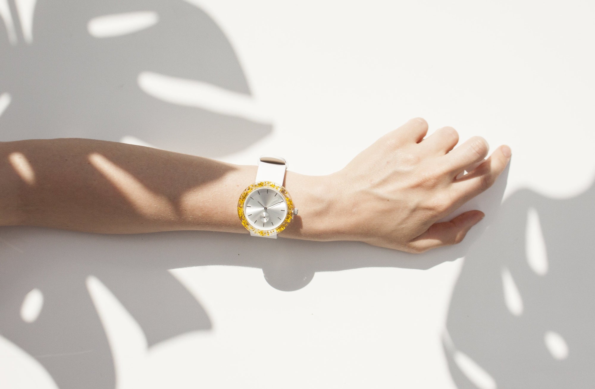 Yellow Queen Anne's Lace Botanist Watch - Analog Watch Co.