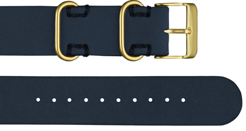 Navy Leather Strap - For Mason & Classic Watches - Analog Watch Co.